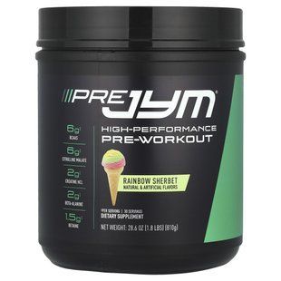 JYM Supplement Science, Pre JYM, высокоэффективная предтренировка, радужный щербет, 1,8 фунта (810 г) купить в Киеве и Украине