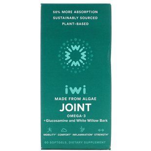 iWi, Joint, Омега-3 + глюкозамін та кора білої верби, 60 м'яких таблеток