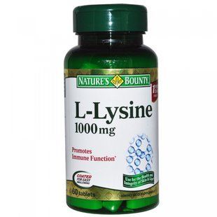 L-лизин Nature's Bounty (L-Lysine) 1000 мг 60 таблеток купить в Киеве и Украине