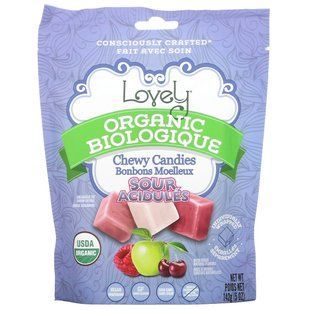 Lovely Candy, Органические жевательные конфеты, кислые, 5 унций (142 г) купить в Киеве и Украине