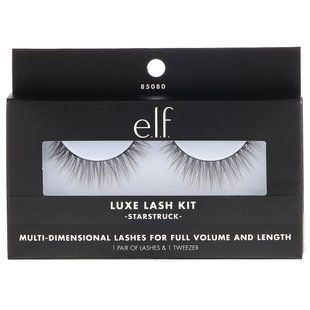 Luxe Lash Kit, Starstruck, E.L.F., 1 pair of eyelashes and 1 tweezers
