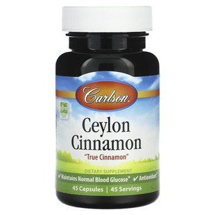 Цейлонська корица Carlson (Ceylon Cinnamon) 45 капсул купить в Киеве и Украине