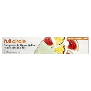Full Circle Compostable Zipper Bags 1 Gallon 25 Bags