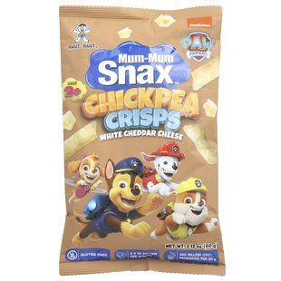 Hot Kid, Mum-Mum Snax&trade;, Chickpea Crisps, Paw Patrol&trade;, Ages 2+, White Cheddar Cheese, 2.12 oz (60 g)