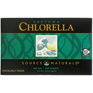 Хлорелла с островов Яэяма Source Naturals (Chlorella) 300 таблеток купить в Киеве и Украине