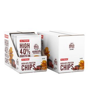 Чипсы с высоким содержанием белка сочный стейк Nutrend (High Protein Chips) 6 шт по 40 г купить в Киеве и Украине