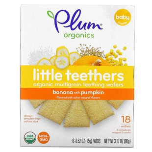 Печенье для прорезывания зубов органик Plum Organics (Teething Wafers) 18 шт купить в Киеве и Украине