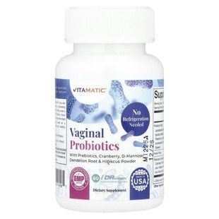 Vitamatic, Vaginal Probiotics, 60 Drcaps&reg; Hypromellose Capsules купить в Киеве и Украине