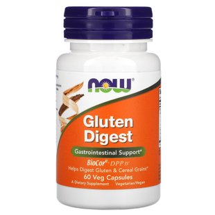 Добавка для переваривания глютена Now Foods (Gluten Digest) 60 растительных капсул купить в Киеве и Украине