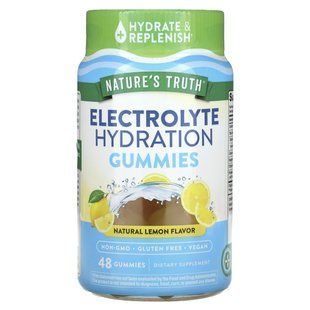 Nature's Truth, Electrolyte Hydration Gummies, Natural Lemon, 48 Gummies купить в Киеве и Украине