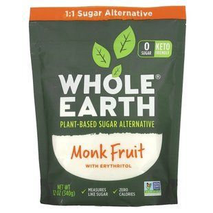 Whole Earth, Monk Fruit with Erythritol, 12 oz (340 g) купить в Киеве и Украине