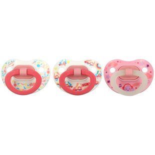 Orthodontic pacifier, value pack, 6-18 months, for girls, 3 pcs in the package.