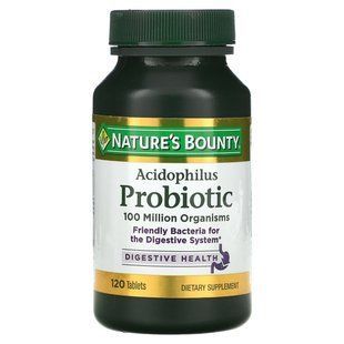Ацидофилус пробіотик, Nature's Bounty, 120 таблеток