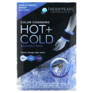 TheraPearl, Color Changing Hot + Cold Reusable Pack, Ankle/Wrist Wrap with Strap, 1 Wrap купить в Киеве и Украине