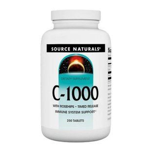 Вітамін C Source Naturals (Vitamin C) 1000 мг, 250 таблеток