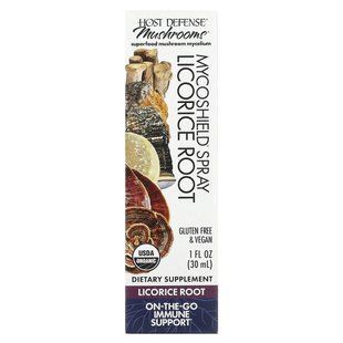 Host Defense, Organic Mycoshield Spray, Licorice Root with Immune Support, Fungi Perfecti, 30 ml