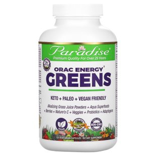 Антиоксиданты Paradise Herbs (ORAC-Energy Greens) 120 капсул купить в Киеве и Украине