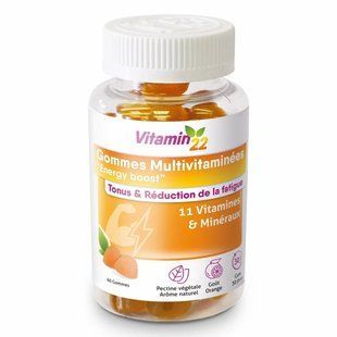 VITAMIN'22 Жевательные пастилки Мультивитамины заряд энергии / GOMMES MULTIVITAMINEES ENERGY BOOST, 60 шт купить в Киеве и Украине