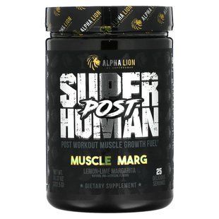 ALPHA LION, SuperHuman Post, Muscle Marg, маргарита з лимоном і лаймом, 322,5 г (11,37 унції)