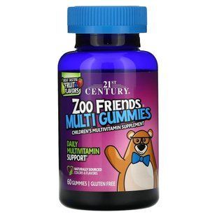 21st Century, Zoo Friends, Multi Gummies, Fruit, 60 Gummies купить в Киеве и Украине
