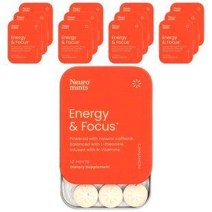 NeuroGum, NeuroMints, Energy & Focus, Cinnamon, 12 Packs, 12 Pieces Each купить в Киеве и Украине