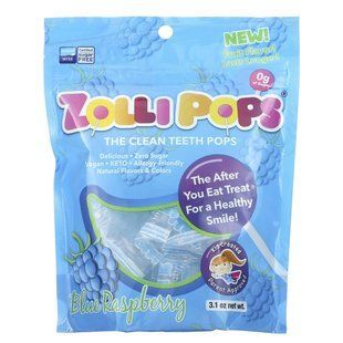 Zollipops, The Clean Teeth Pops, Blue Raspberry, 3.1 oz купить в Киеве и Украине