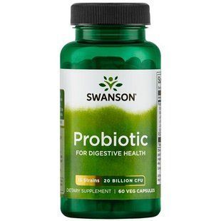 Probiotic for Digestive Health, Probiotic for Digestive Health, Swanson, 20 Billion CFU, 60 Capsules