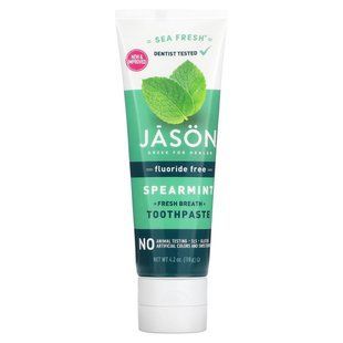 Jason Natural, Sea Fresh, зубна паста для свіжого дихання, без фториду, м&rsquo;ята, 119&nbsp;г (4,2&nbsp;унції)