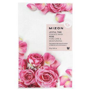 Mizon, Joyful Time Essence Beauty Mask, Rose, 1 Sheet, 0.81 oz (23 g) купить в Киеве и Украине