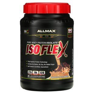 Whey Protein Isolate ALLMAX Nutrition (Isoflex) 907g in Chocolate Peanut Butter Flavor.