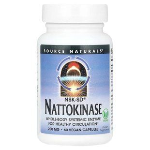 Source Naturals, NSK-SD&reg;, Nattokinase , 200 mg, 60 Vegan Capsules