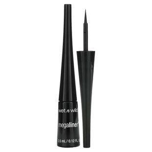 wet n wild, MegaLiner Liquid Eyeliner, Black , 0.12 fl oz (3.5 ml)
