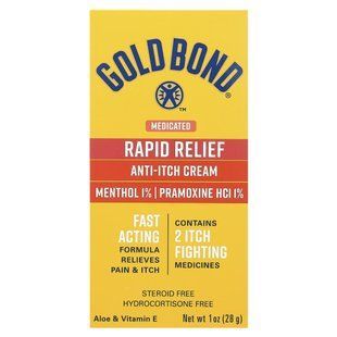 Gold Bond, Medicated, Rapid Relief Anti-Itch Cream, 1 oz (28 g) купить в Киеве и Украине