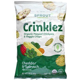 Вегетаріанська легка закуска з начинкою, сирний шпинат, Sprout Organic, 1,48 унції (42 г)