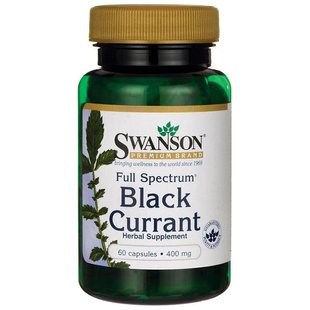 Черная смородина, Full Spectrum Black Currant, Swanson, 400 мг, 60 капсул купить в Киеве и Украине