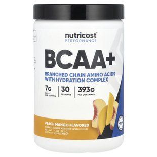 Nutricost, Performance, BCAA+, Peach Mango, 14 oz (393 g) купить в Киеве и Украине