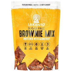 Подслащенный Брауни Микс, без сахара, Monkfruit Sweetened Brownie Mix, Sugar Free, Lakanto, 275 г купить в Киеве и Украине