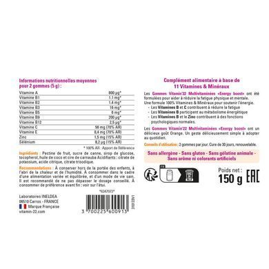 VITAMIN'22 Chewable Multivitamins Energy Boost / GOMMES MULTIVITAMINEES ENERGY BOOST, 60 pcs