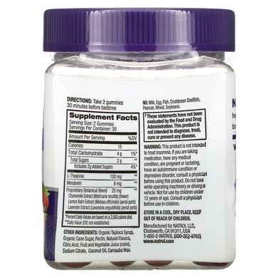 Вітаміни для сну та спокою полуниці Natrol (Sleep + Calm) 60 жувальних таблеток