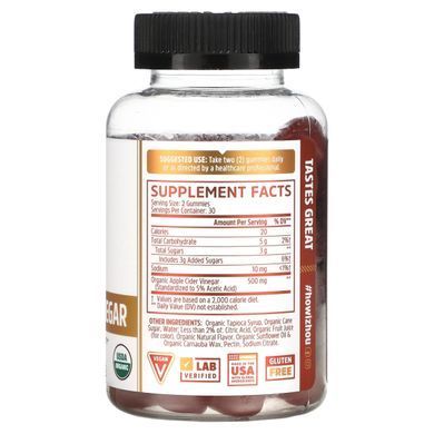Apple Cider Vinegar, Harvest Apple, Zhou Nutrition, 60 vegan gummy candies