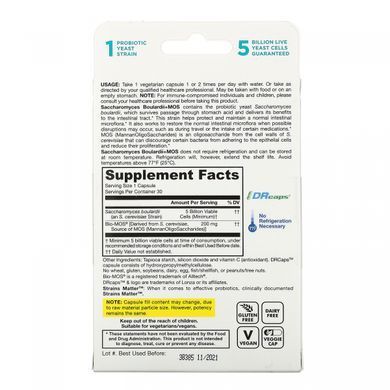 Probiotic Saccharomyces Boulardii with MOS Jarrow Formulas (Saccharomyces Boulardii + MOS) 30 capsules