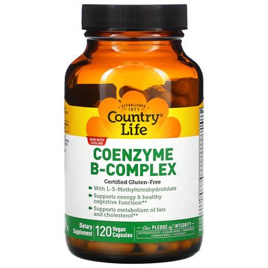 Коензим Q10 B-комплекс Country Life (Coenzyme B-Complex) 120 капсул