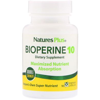 Біоперін 10, Nature's Plus, 90 вегетаріанських капсул