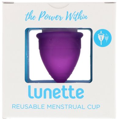 Менструальний ковпачок багаторазового використання модель 1 для легких та нормальних виділень фіолетовий Lunette (Reusable Menstrual Cup) 1 шт