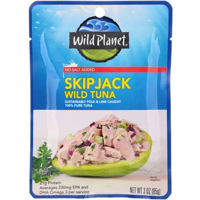 Дикий тунець смугастий, Wild Planet, 3 унції (85 г)