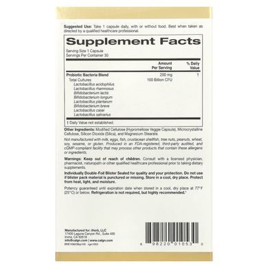 California Gold Nutrition, LactoBif&reg; 100 Probiotics, 100 Billion CFU, 60 Veggie Capsules
