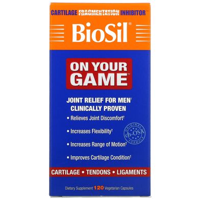 BioSil від Natural Factors, BioSil, «У вашій грі», 120 вегетаріанських капсул