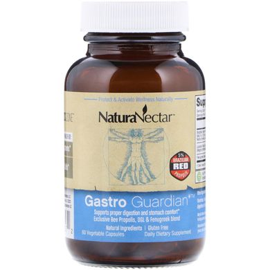 Підтримка травлення, Gastro Guardian, NaturaNectar, 60 вегетаріанських капсул