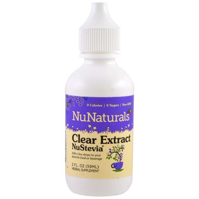 Чистий екстракт NuStevia, NuNaturals, 2 рі унції (59 мл)