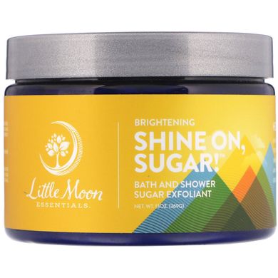 Відлущуючий цукор для ванни і душа, Brightening, Shine On, Sugar !, Bath and Shower Sugar Exfoliant, Little Moon Essentials, 369 мл